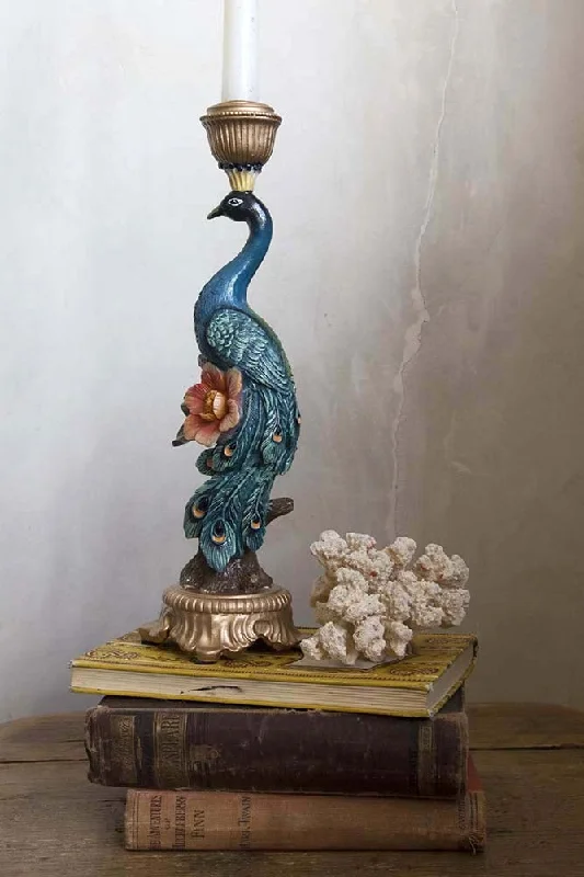 Spectacular Peacock Candle Holder