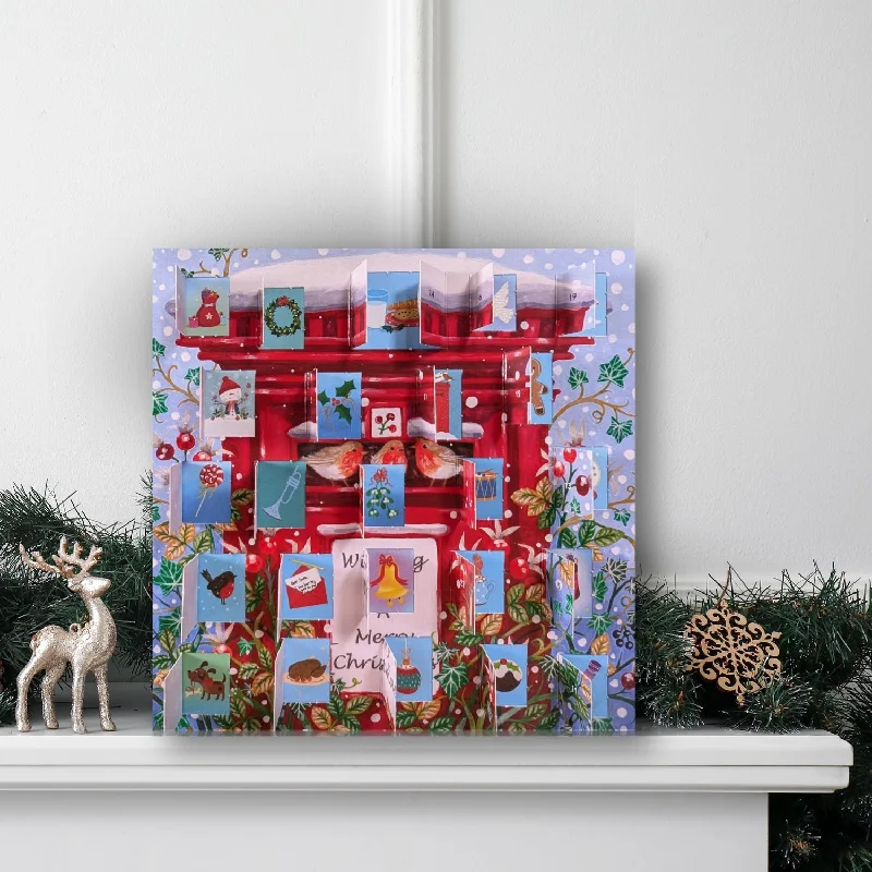 Traditional Advent Calendar Red Robin Home! Christmas Advent Calendar Gift Idea