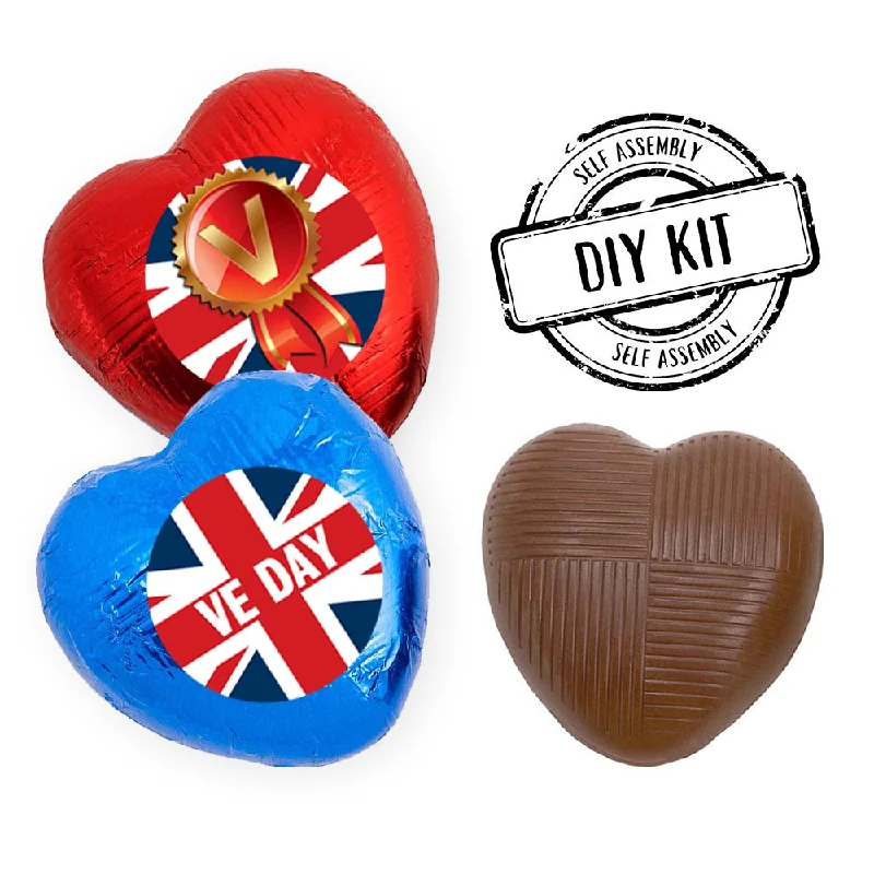 VE Day Heart Chocolates Kit - Pack 24