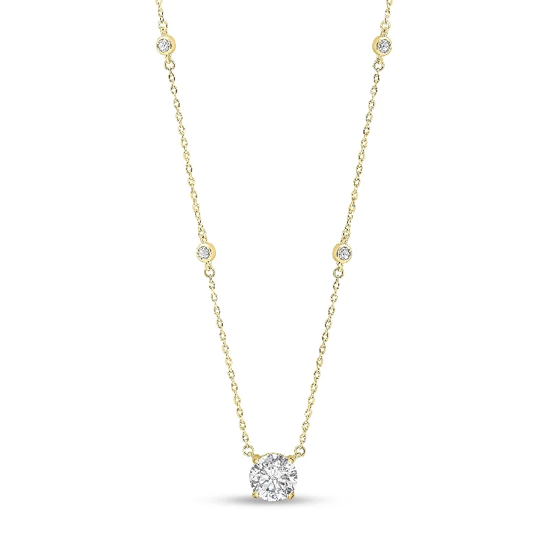 Vesper Bezel Pendant (Gold)