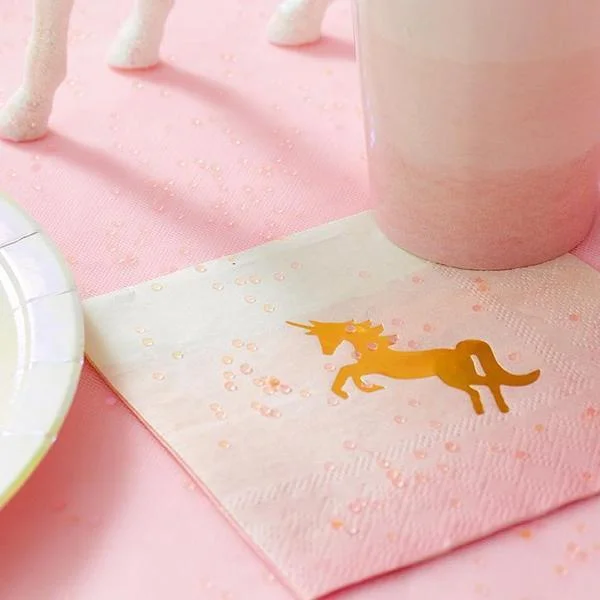 We Heart Unicorns Cocktail Napkins Pack of 16