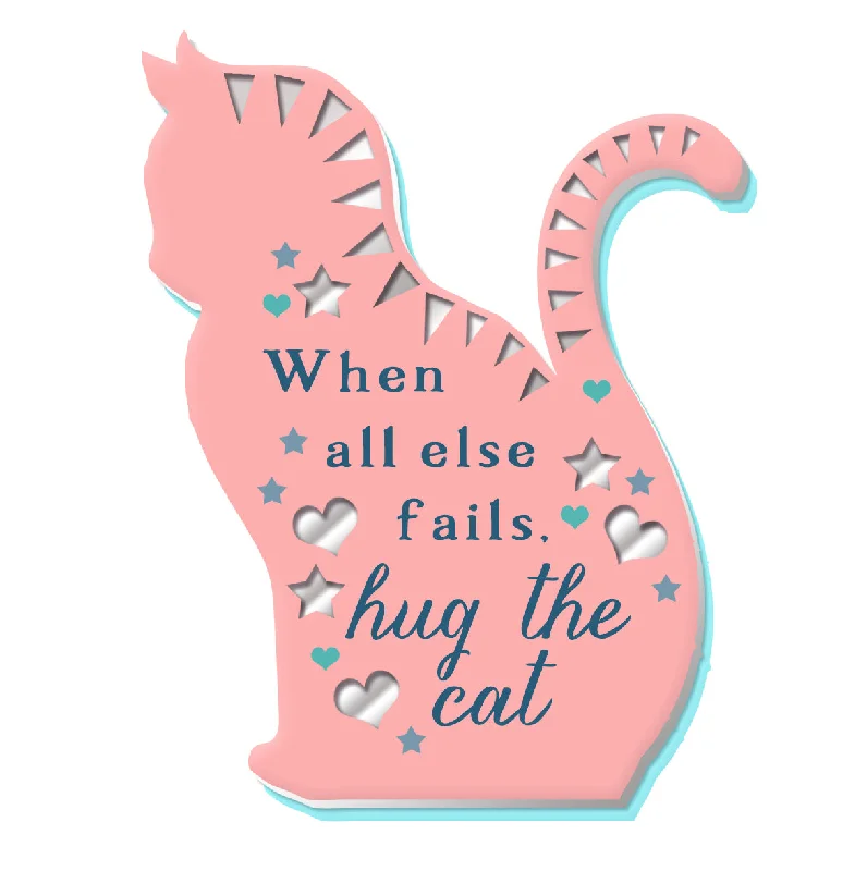 When All Else Fails Hug The Cat Fridge Magnet